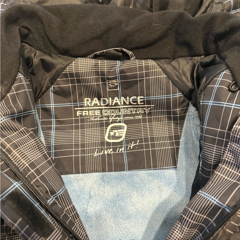 Free Country Radiance Black and Blue Checkered Jacket